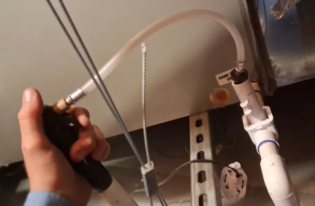 Clearing drain line