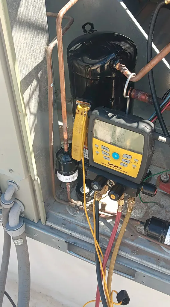 Digital gauges hooked to unit