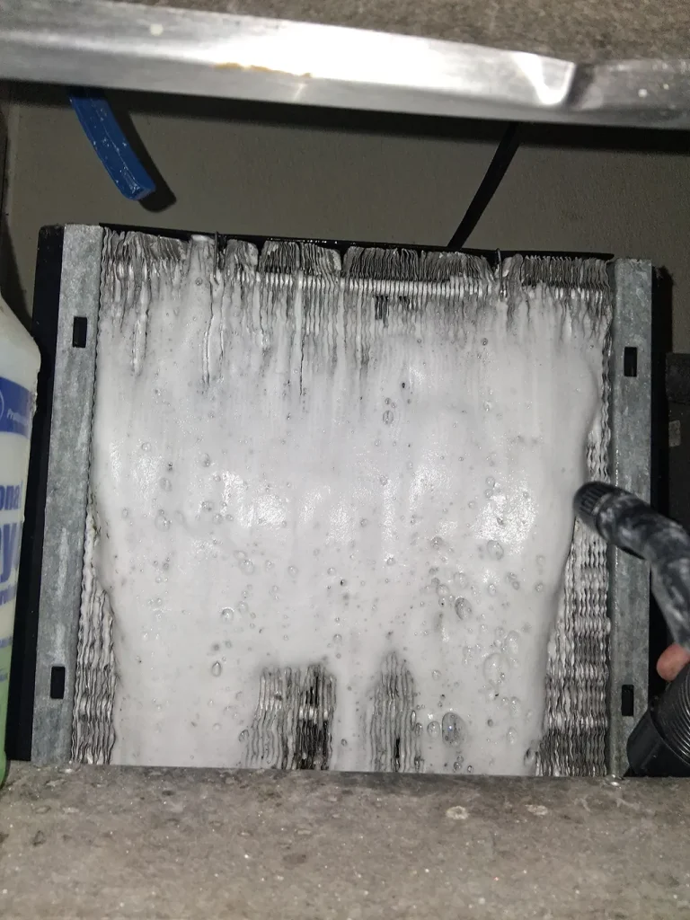 Evap coil cleaning