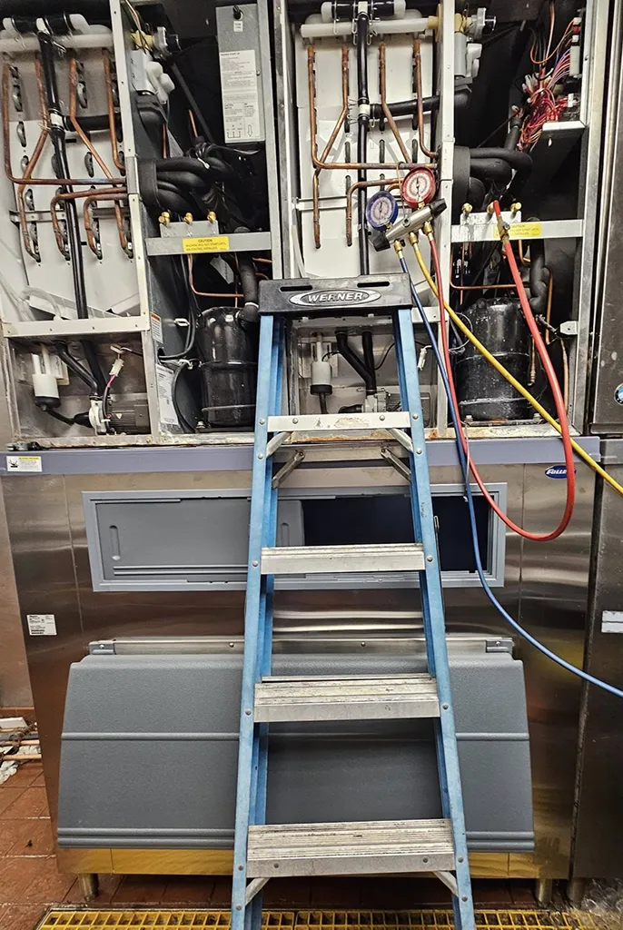 Ice Machine open after installation