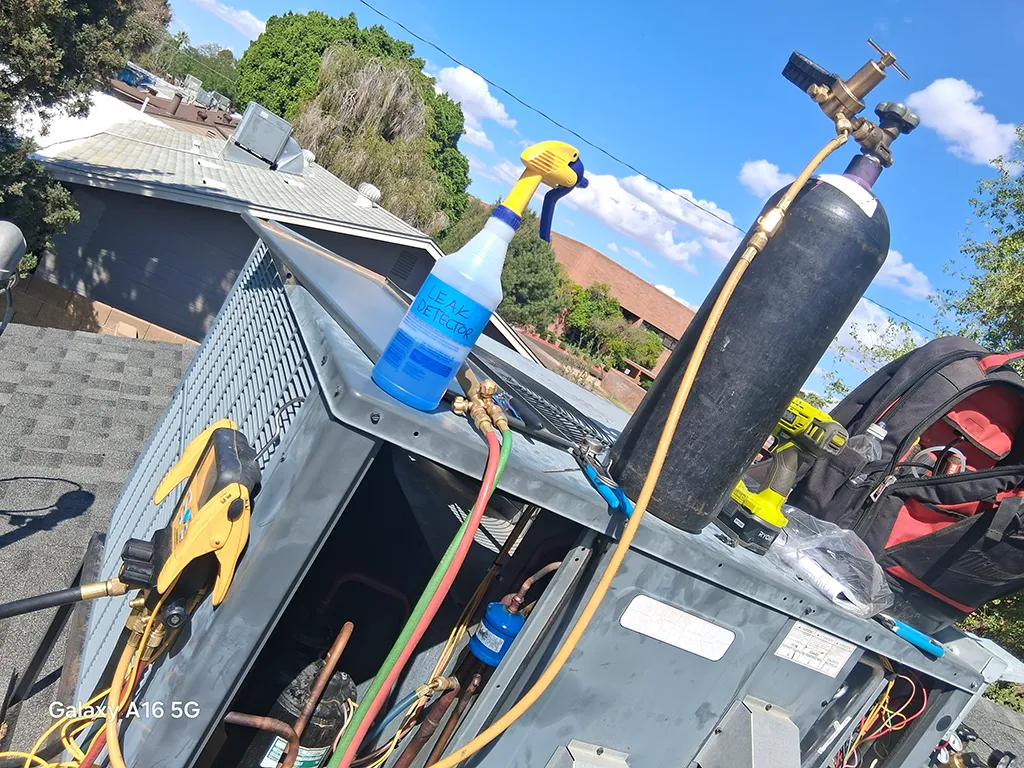 Leak detection residential package unit